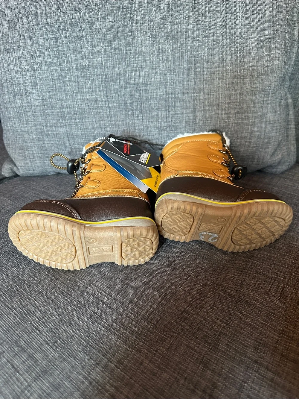 Khombu Kids' Brown & Tan Faux-Fur Winter Boots